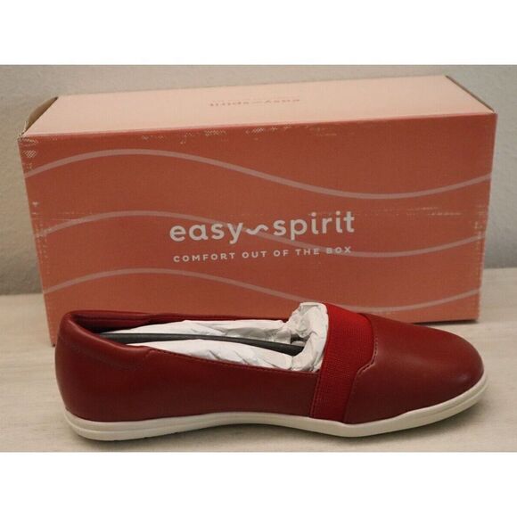 Easy Spirit 12941505 Women's Sz 5 Red SeBounce Suede Leather Flat Slip On Shoes - Picture 6 of 9